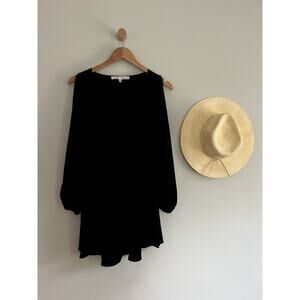 Lovers + Friends | Revolve | Gracie Dress in Black | Split Sleeve | Sz XS